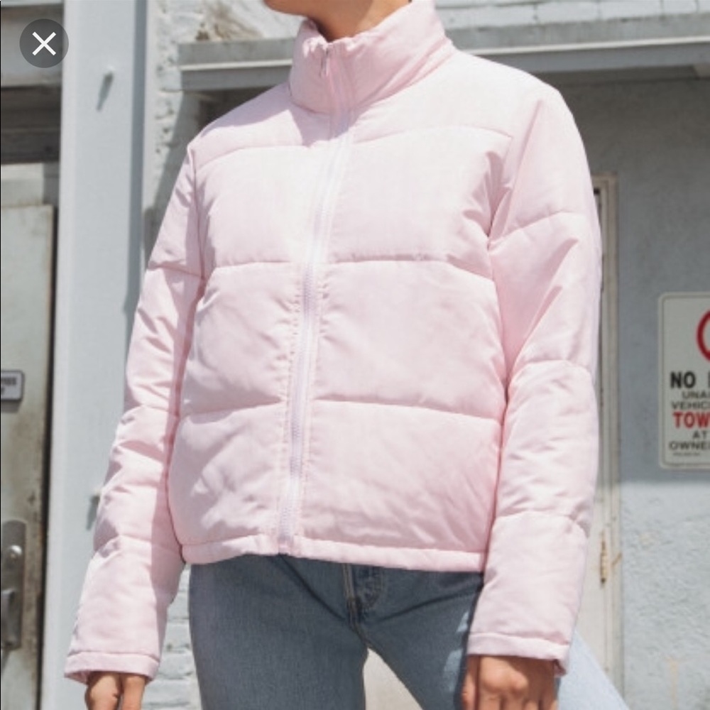 Brandy Melville pink puff coat